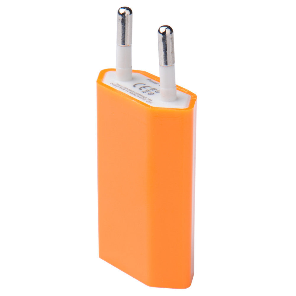 With Core European USB Charger Single Port Flat Plug 5V 1A