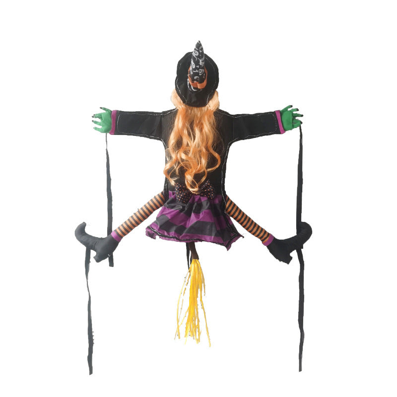 Halloween Witch Pendant Outdoor Courtyard Hanging Decoration Spooky Ornament