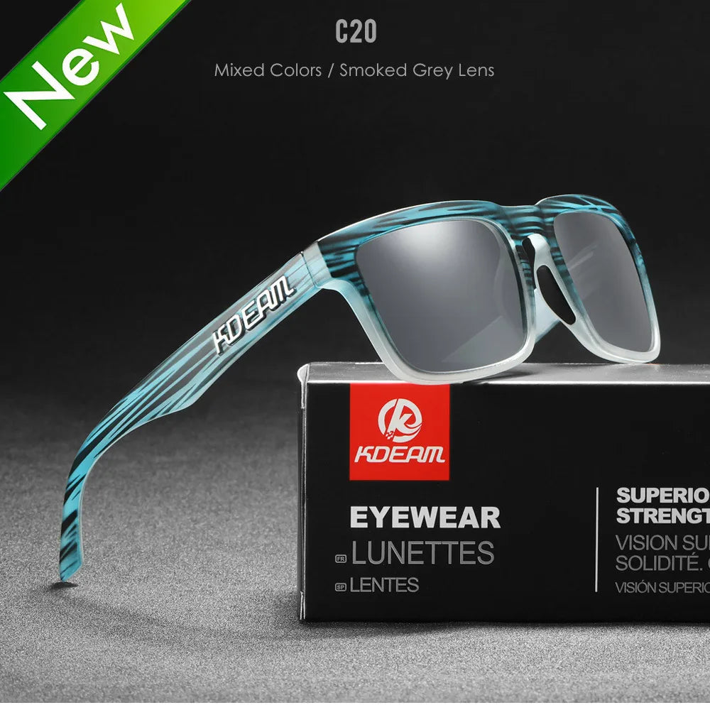 2022 Square Men'S Polarized Sunglasses Outdoors Lifestyle Coating Sun Glasses New Matching Colors with Box