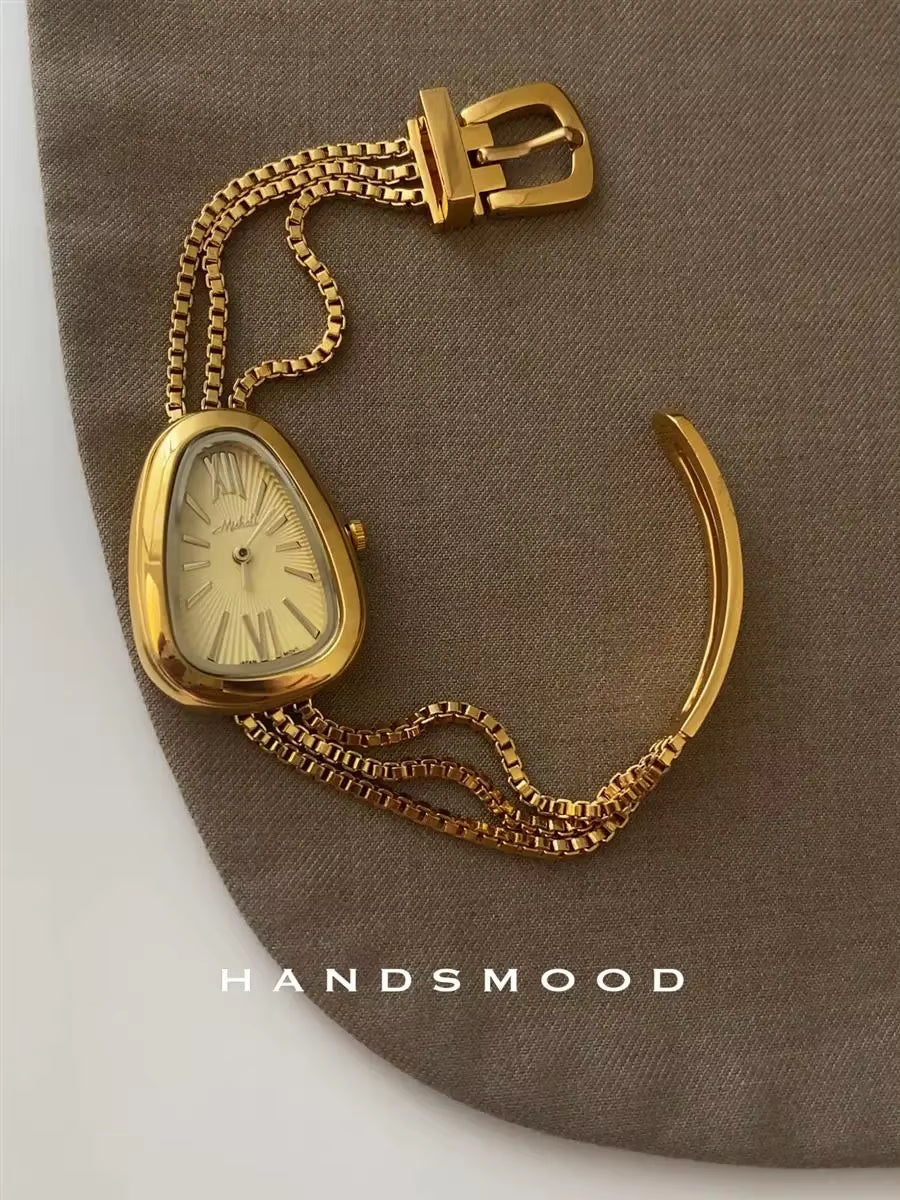 Light Luxury Niche Snake Head Women'S Quartz Watch High-End Temperament Bracelet Women'S Watch Snake Chain Women'S Watch Gift