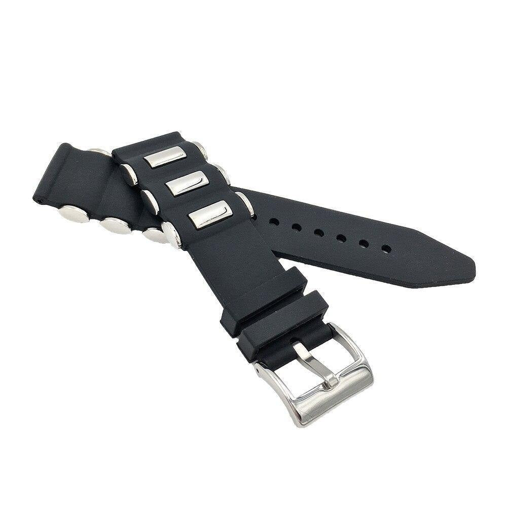 Silicone Watch Strap 22mm Universal Black Compatible