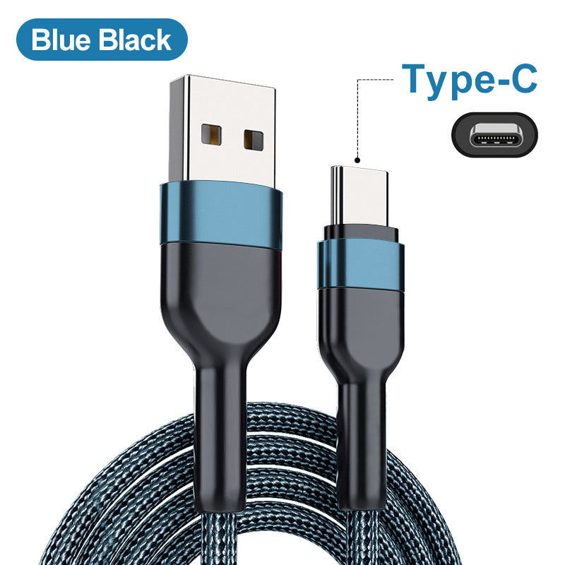 Nylon Braided Copper Fast USB Type C Micro USB Cable 0.5m