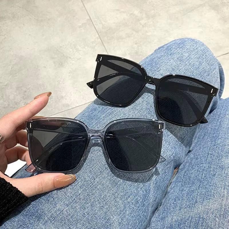 OIMG Vintage Square Sunglasses Women Oversized Sunglass Men Retro Black Sun Glasses Shades Goggle UV400 Oculos De Sol