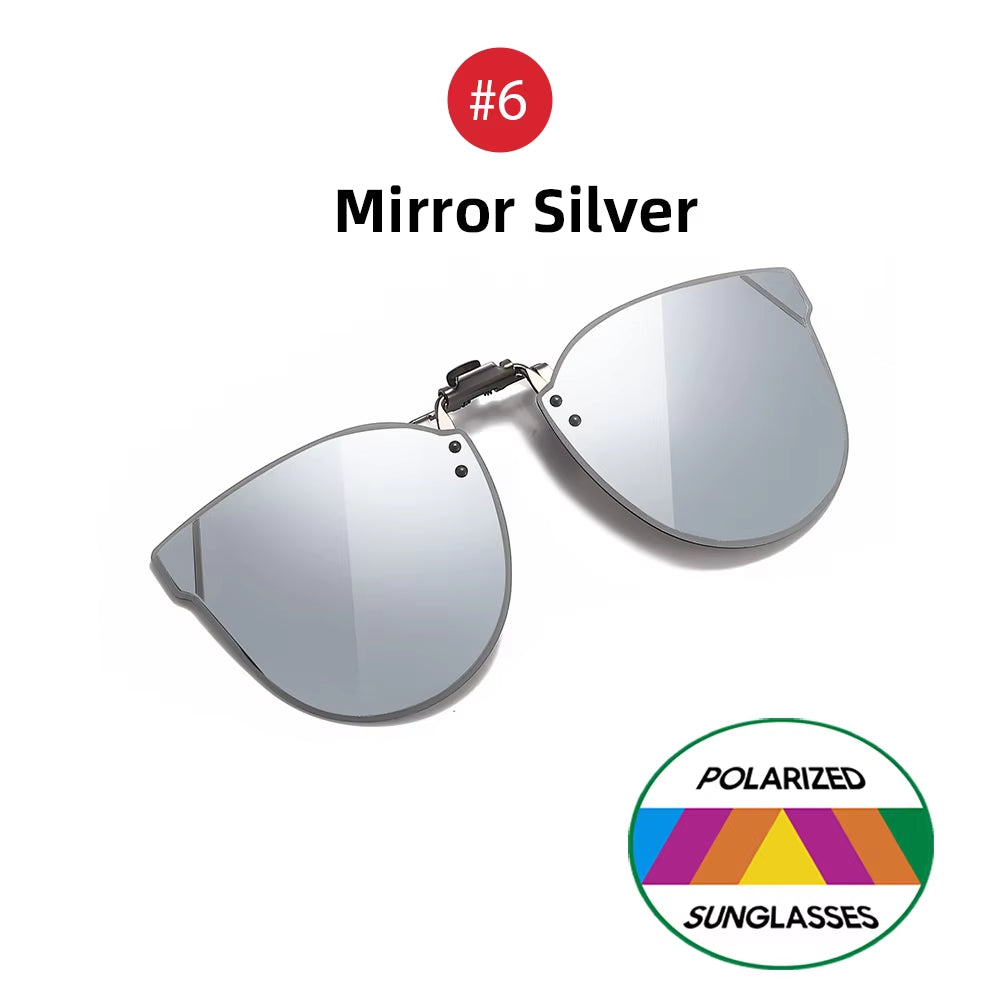 Oversized Cat Eye Clip-On Sunglasses Women Gradient Free Shipping Includes Case