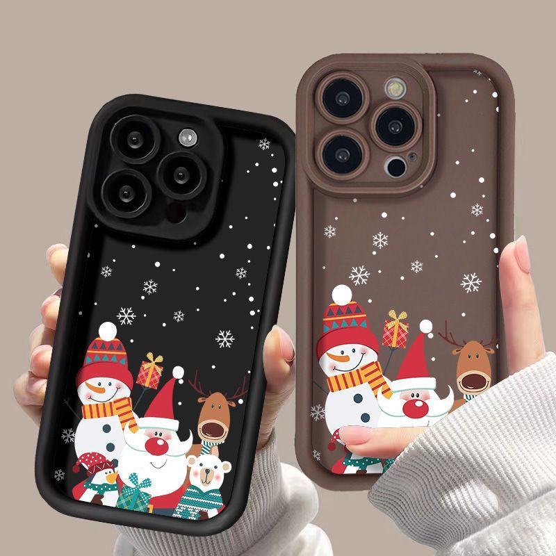Cute Santa Claus Christmas Phone Case Frosted Shockproof
