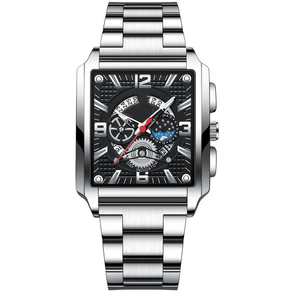 Vintage Men’s Luminous Calendar Quartz Watch – Style & Function in One