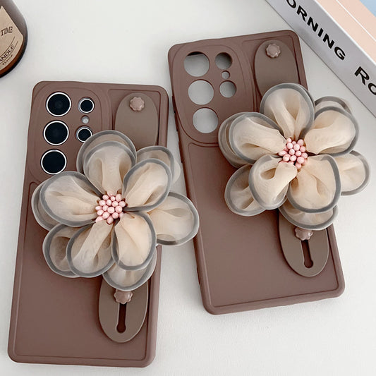 Samsung Wrist Strap Phone Case Silicone Anti Fall Bracket Cover for S20–S24