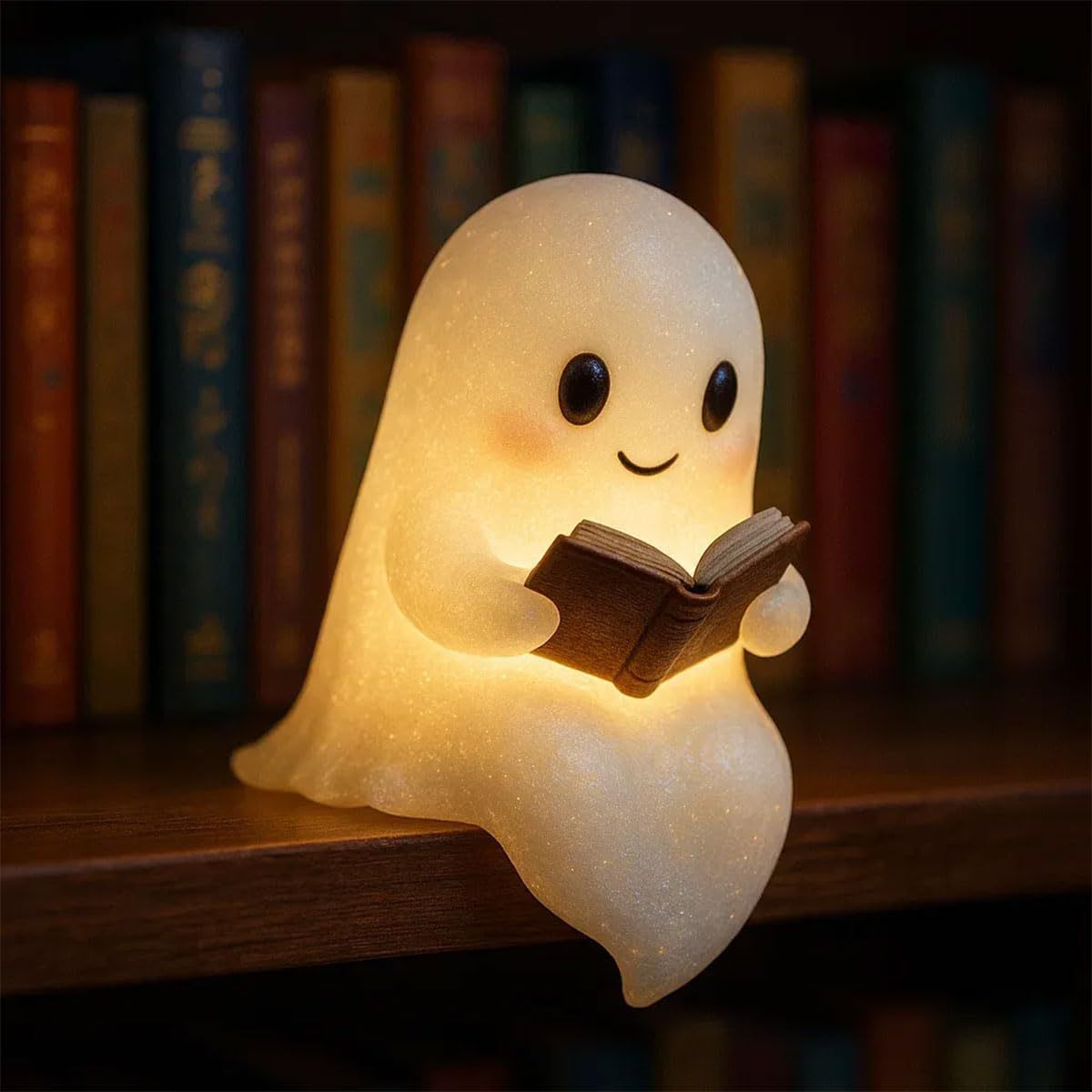 Cute LED Ghost Night Light Warm Bedside Lamp Kids Sleep Halloween Decoration