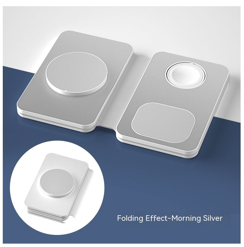 Aluminum Alloy Folding Wireless Charger Three In One Type C