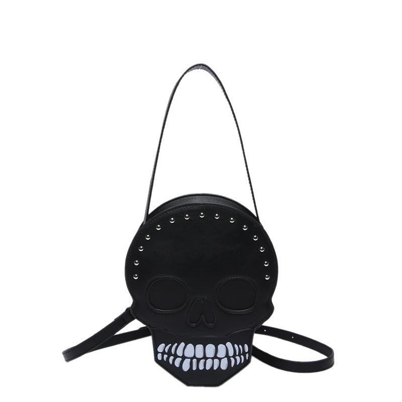 Spooky Skull Shoulder Bag Cute Crossbody Purse for Women Everyday Casual Use