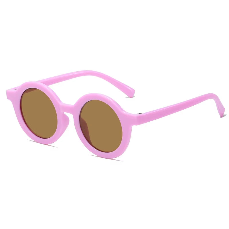 Retro Round Sunglasses Baby Kids Candy Color – Free Shipping W/ Case