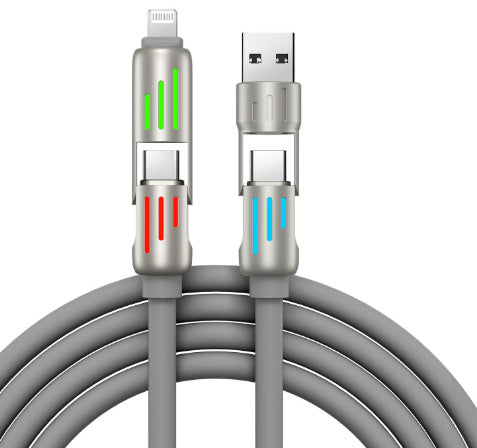 Breathing Light Four In One Fast Charge Cable USB C