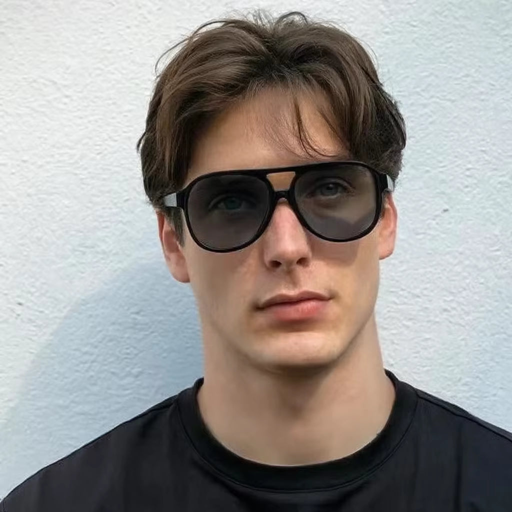 Classic Double-Bridge Retro Sunglasses – Multi-Color Options, Unisex, Suitable for All Scenarios