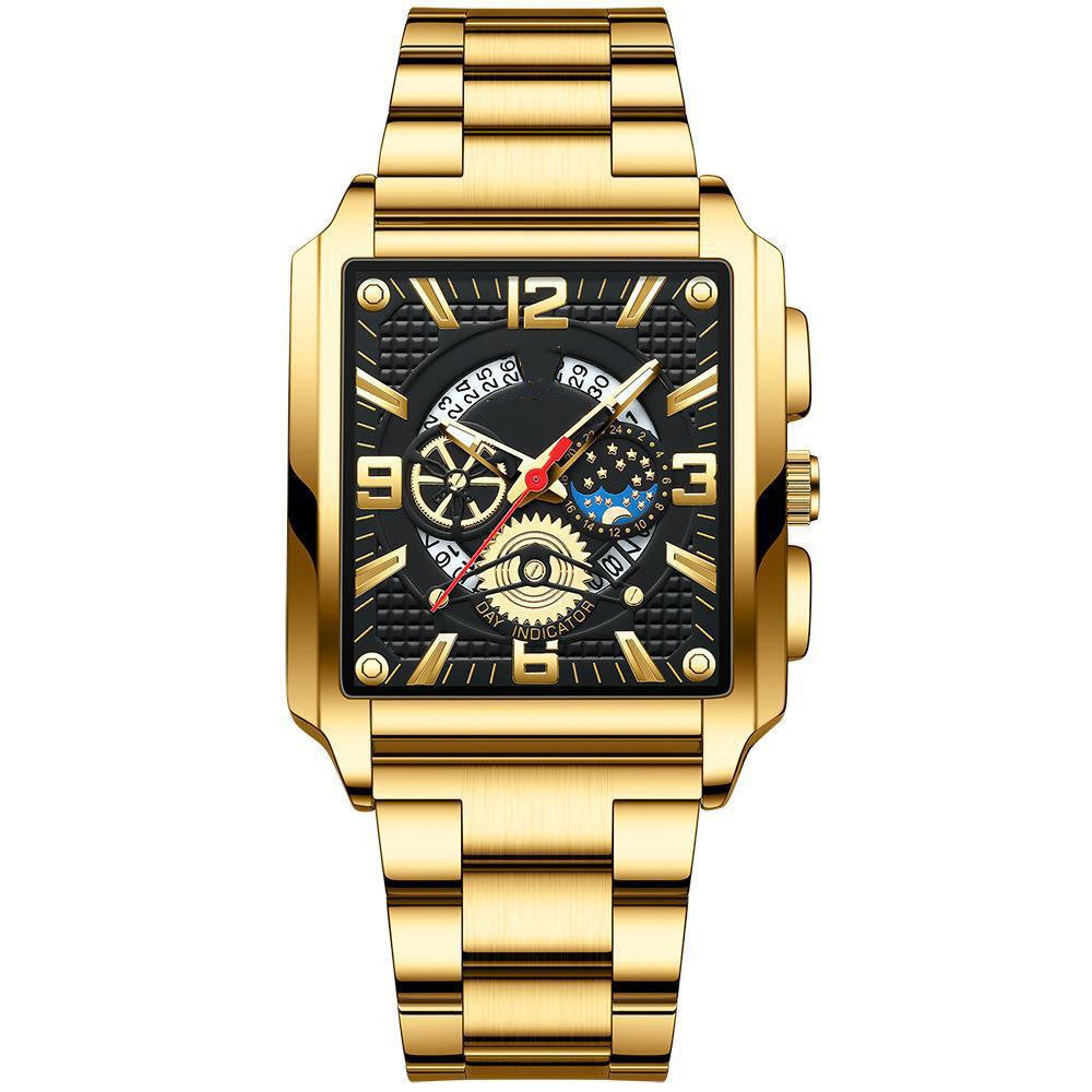 Vintage Men’s Luminous Calendar Quartz Watch – Style & Function in One