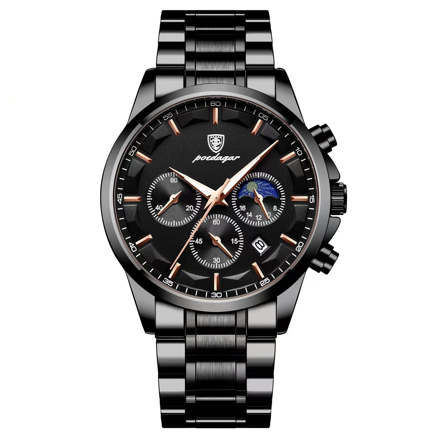Men’s Sports Quartz Watch Multifunction Waterproof Chronograph Wristwatch