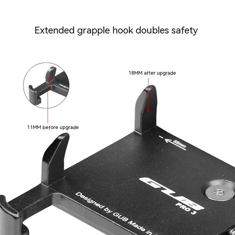 Aluminum Alloy Motorcycle Phone Mount 55 To 100mm Clamp