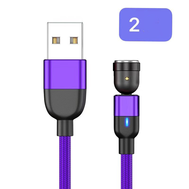 Magnetic Three In One Rotating Charging Cable Usb Type C