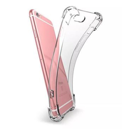 Transparent Shockproof TPU Phone Case Clear Back Cover for iPhone 5–XR