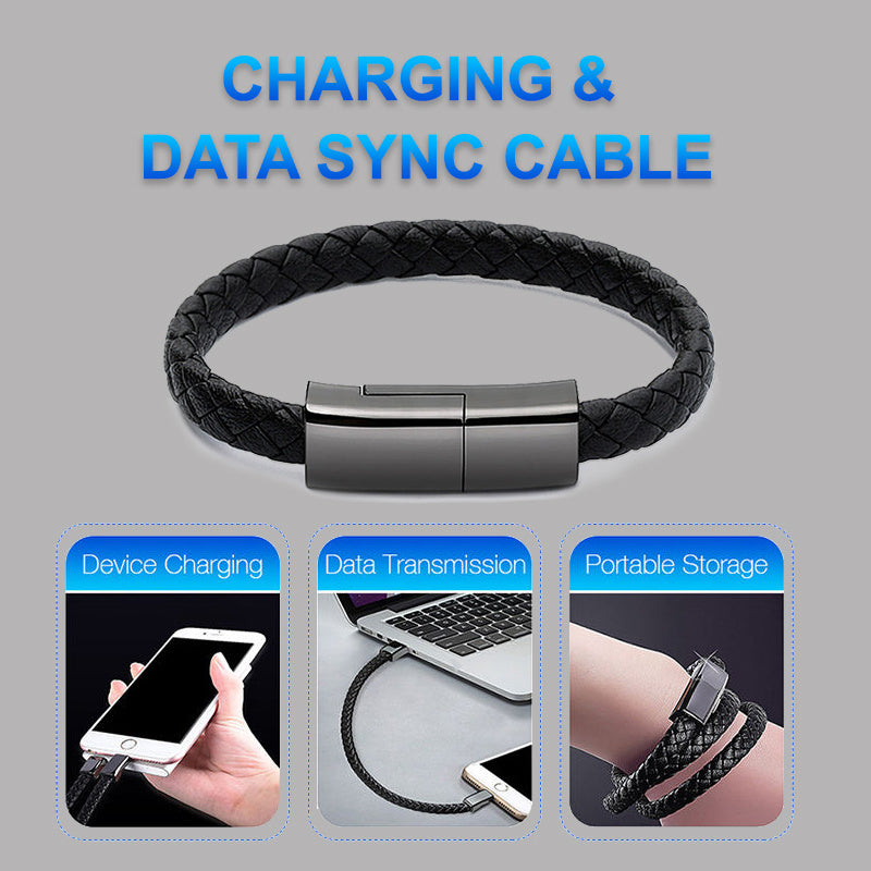 Bracelet Charger USB Cable For IPhone 14 13 Max Leather