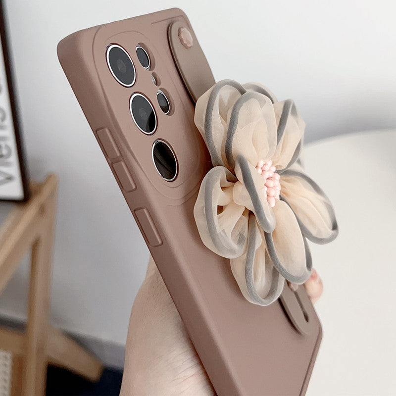 Samsung Wrist Strap Phone Case Silicone Anti Fall Bracket Cover for S20–S24