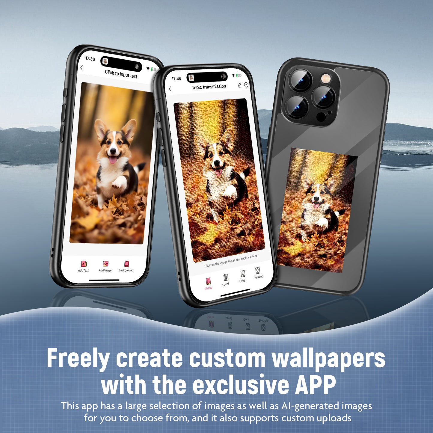 iPhone 15 Pro Max NFC E-Ink Screen Flip Case Smart DIY Custom Cover