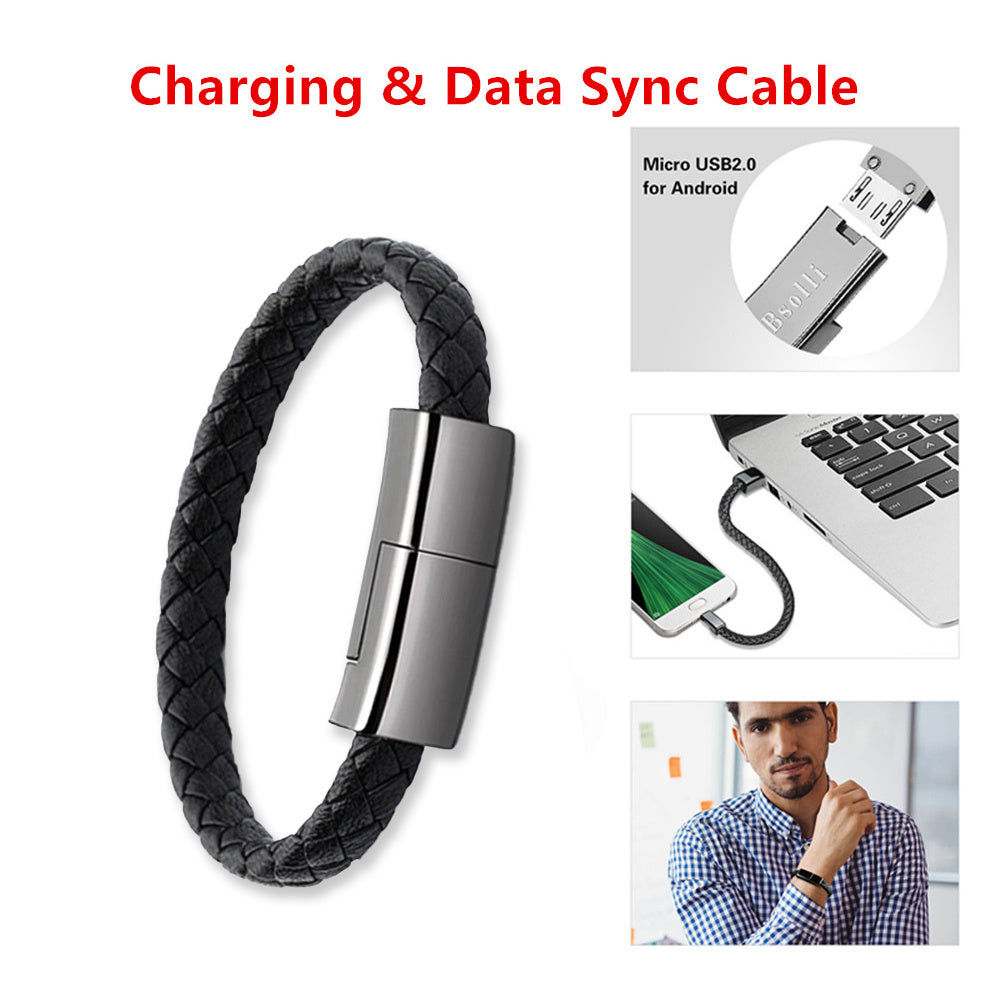 Bracelet Charger USB Cable For IPhone 14 13 Max Leather