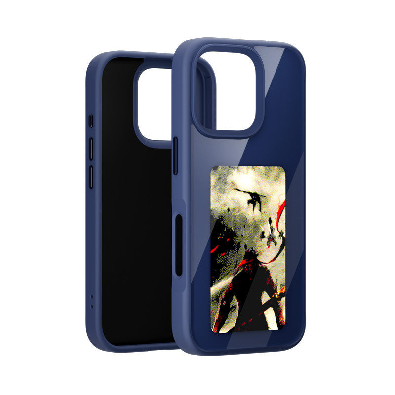 DIY E-Ink Screen NFC Phone Case Smart Projection Cover for iPhone 13–16 Pro Max