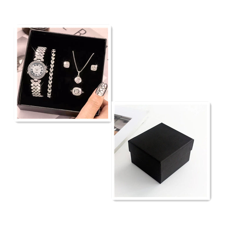 Full Diamond Luxury Bracelet Watch Set For Women Quartz