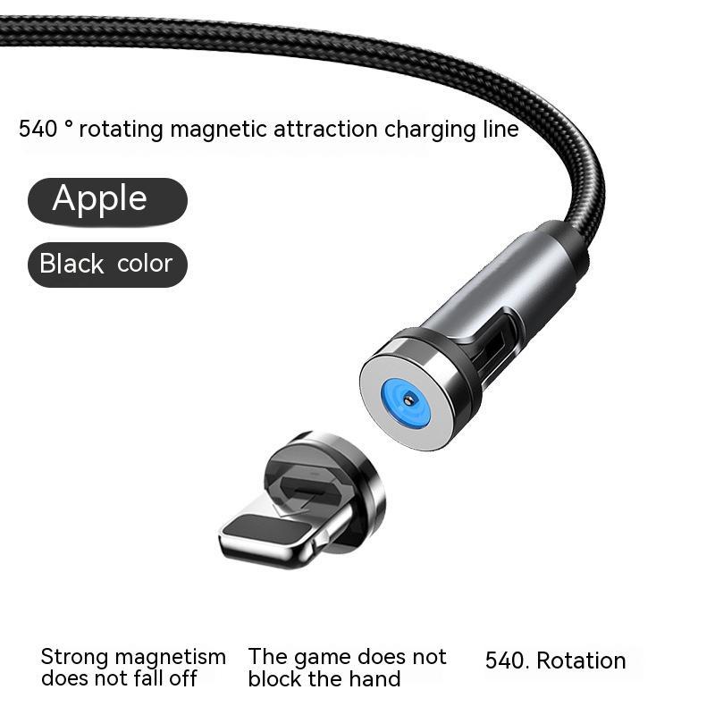540 Degree Rotating 3In1 Magnetic Cable Type C MicroUSB 8PIN