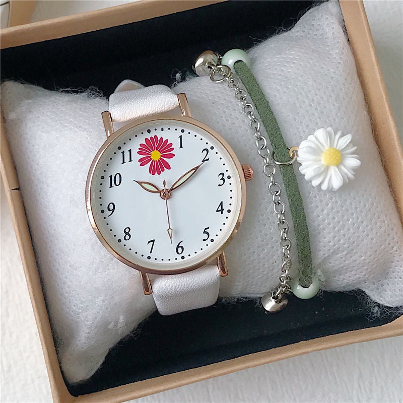 All Match Trendy Girls Quartz Watch Set With Bracelet