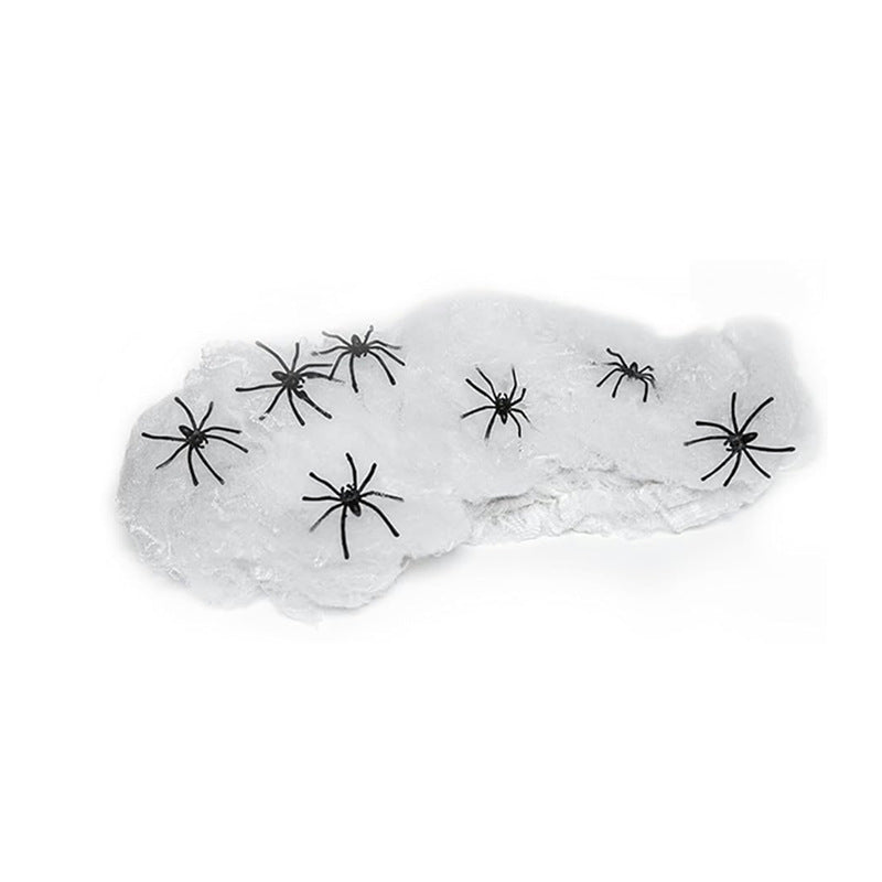 Halloween Cotton Spider Web Decoration Spooky Atmosphere Party Layout Props