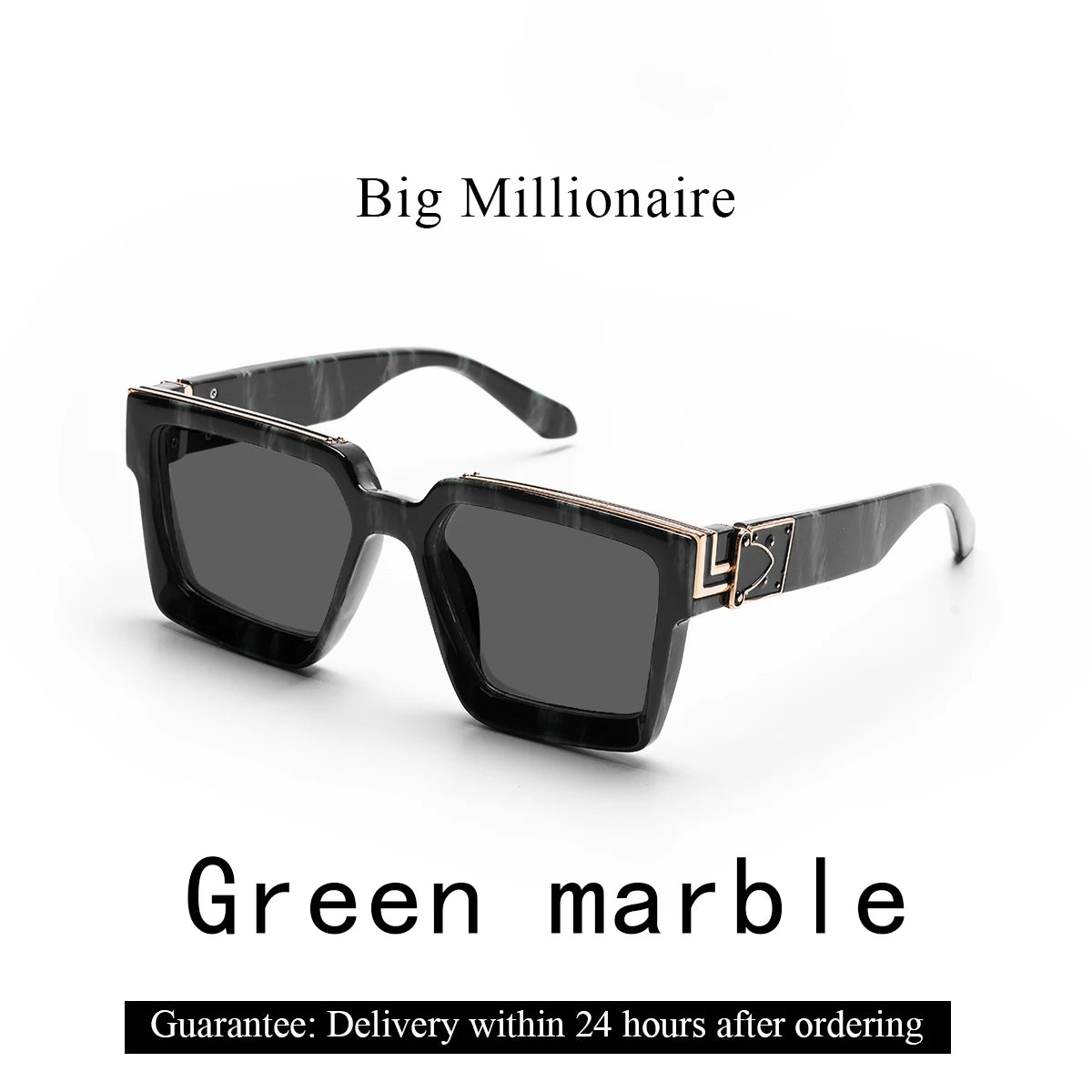 Retro Black Millionaire Shades Luxury Sunglasses 2025 for Men Designer Famous Brand Square Sun Glasses Man Women Sunglass