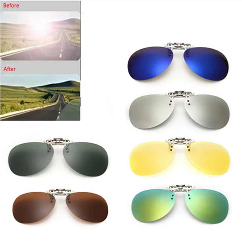 Polarized Clip-On Driving Glasses Night Vision Free Shipping, Includes Case