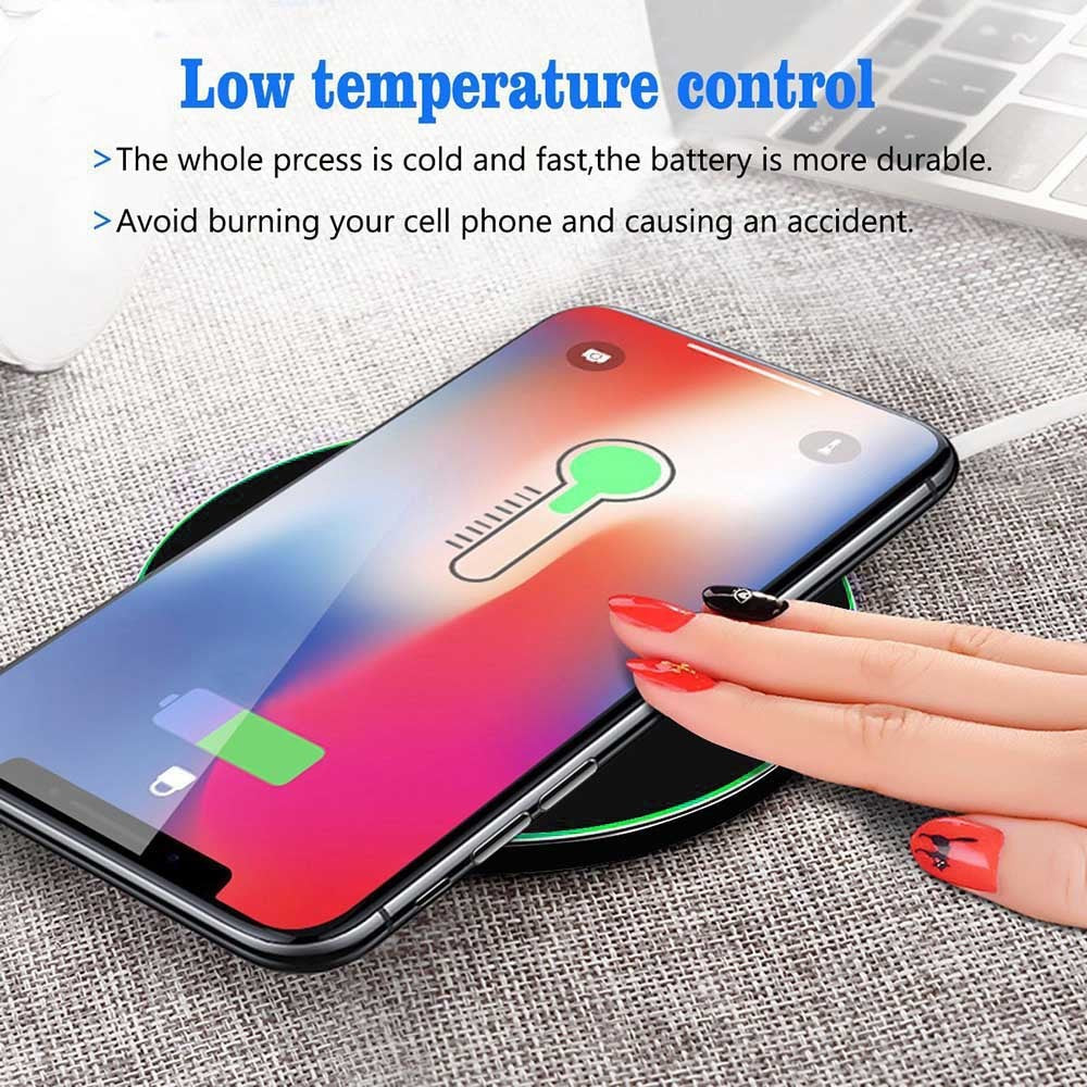 Frosted Wireless Charger 10W Mirror Fast Charge Pad