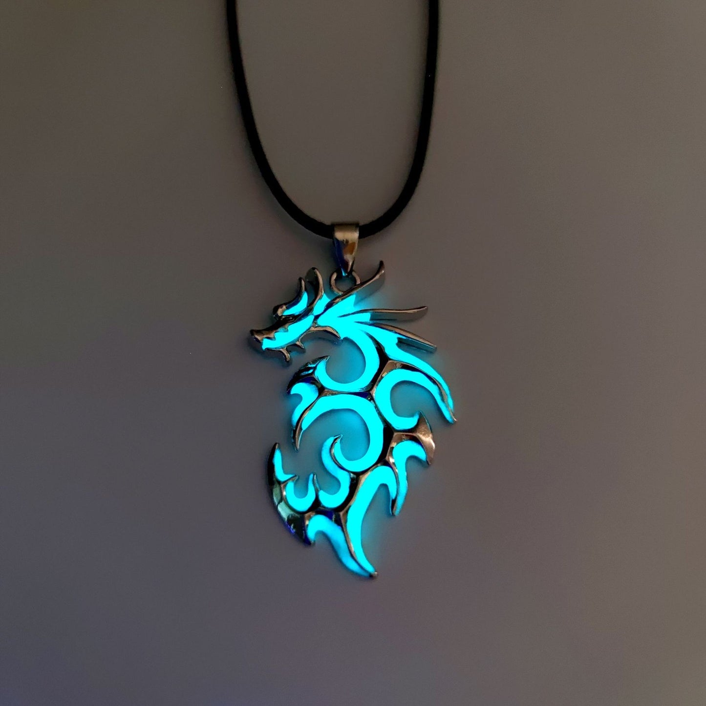 Men’s Luminous Flame Dragon Necklace Fashion Trendy Domineering Jewelry Gift