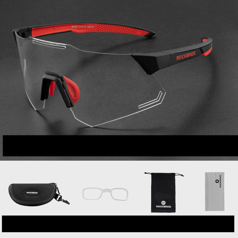 Photochromic Polarized Cycling Glasses Men Outdoor Running Sports UV400