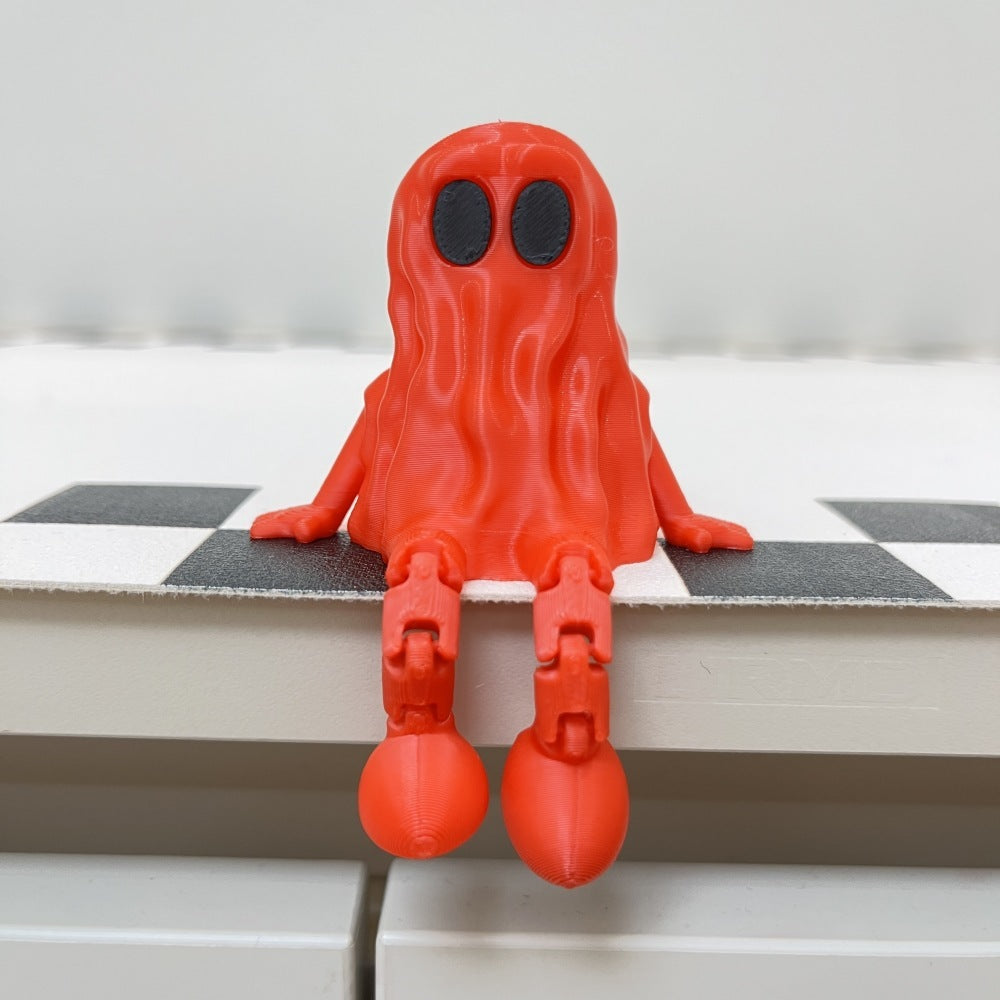 3D Printed Halloween Ghost Ornament Movable Joint Spooky Party Decoration