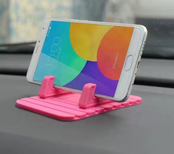 Silicone Car Phone Holder Flat Lazy Mini Car Mount