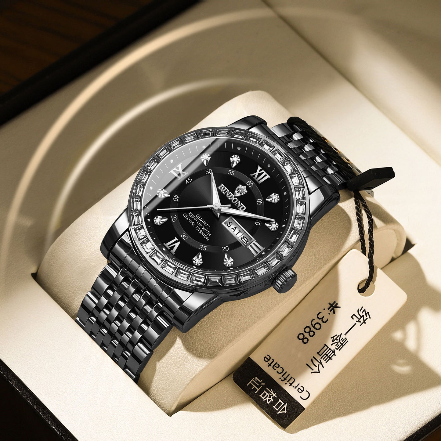 Business Mechanical Watch Double Calendar Luminous – Diamond Style Variants