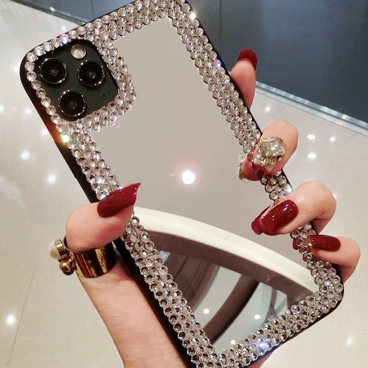 Acrylic Mirror Rhinestone Luxury Diamond Makeup IPhone Case