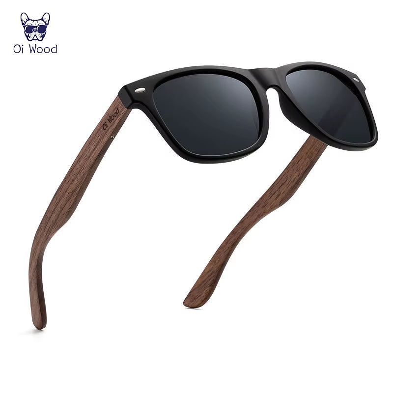 Brand Natural Wooden Sunglasses Men Polarized Fashion Sun Glasses Original Wood Oculos De Sol Masculino New TR90 Frames