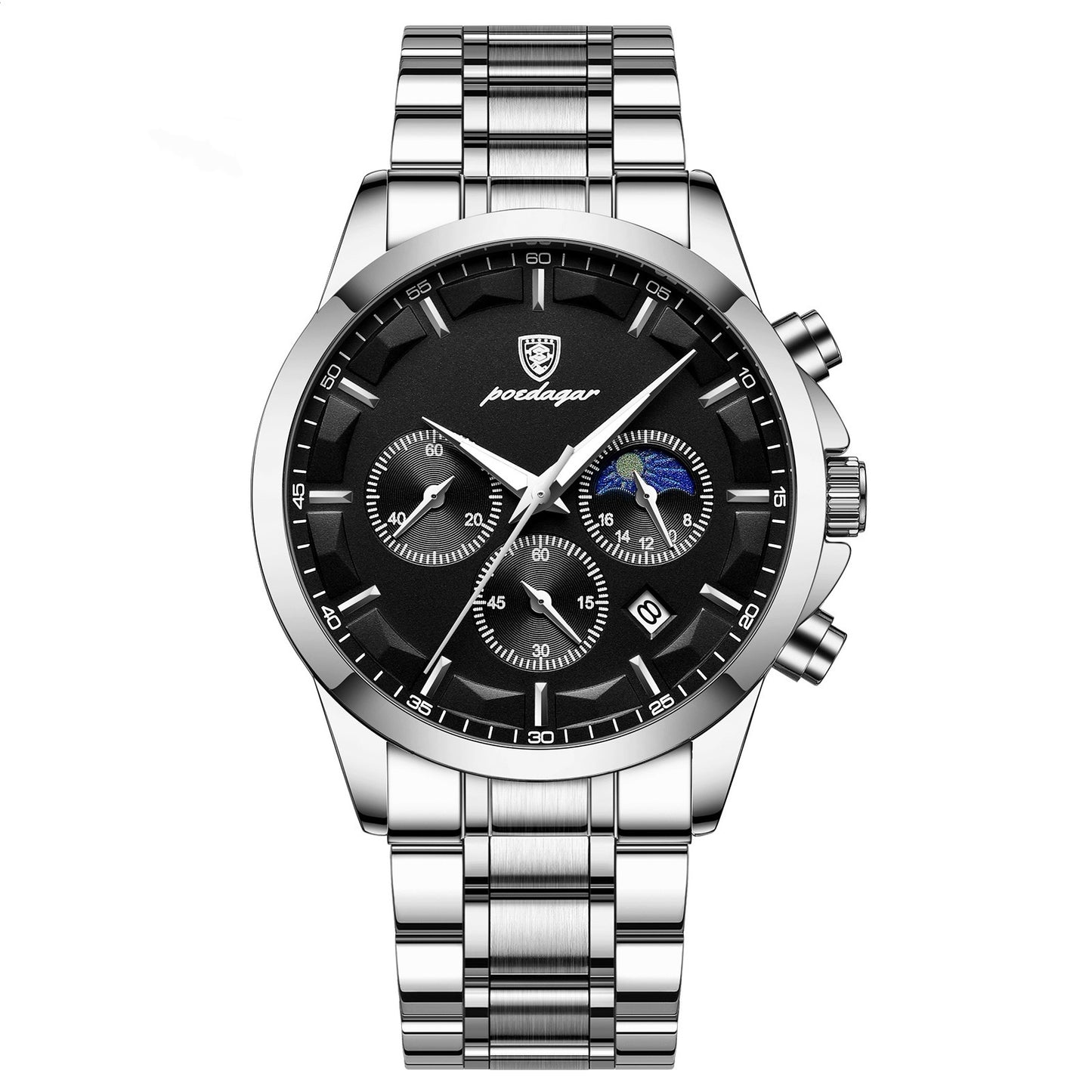 Men’s Sports Quartz Watch Multifunction Waterproof Chronograph Wristwatch