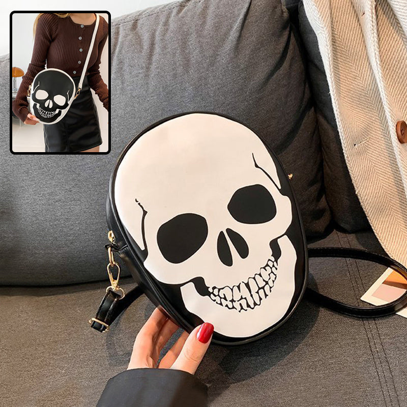 Spooky Skull Shoulder Bag Halloween Crossbody Waterproof Purse Keeps Essentials Safe