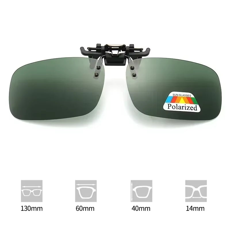 HD Polarized Night Vision Clip Sunglasses UV400 Glasses Free Shipping W/ Case