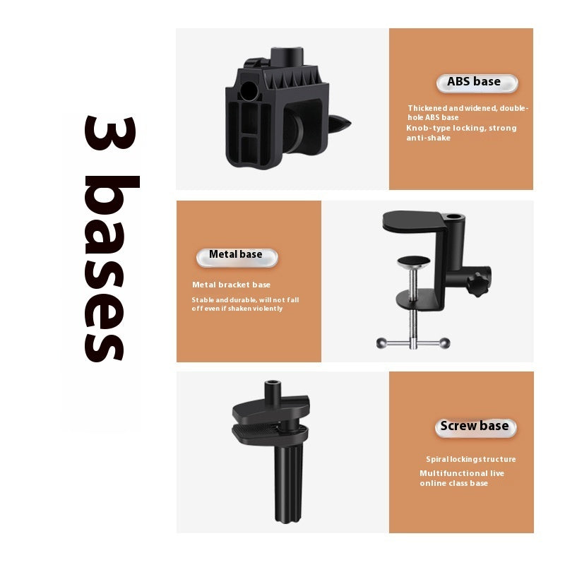 Folding Bedside Lazy Phone Holder With Universal Clips