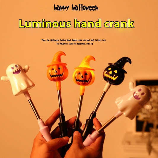 Halloween Pumpkin Lamp Hand Stick Toy Spooky Party Decoration for Kids