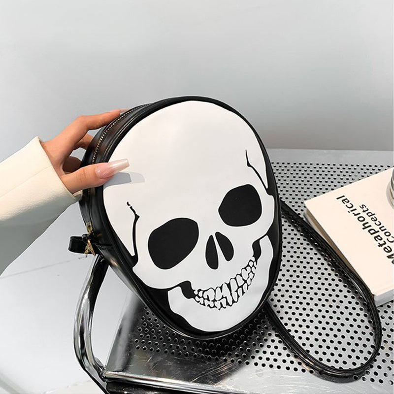 Spooky Skull Shoulder Bag Halloween Crossbody Waterproof Purse Keeps Essentials Safe