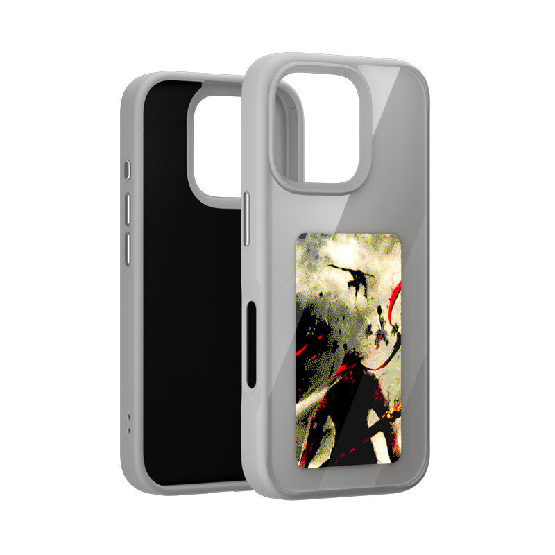 DIY E-Ink Screen NFC Phone Case Smart Projection Cover for iPhone 13–16 Pro Max