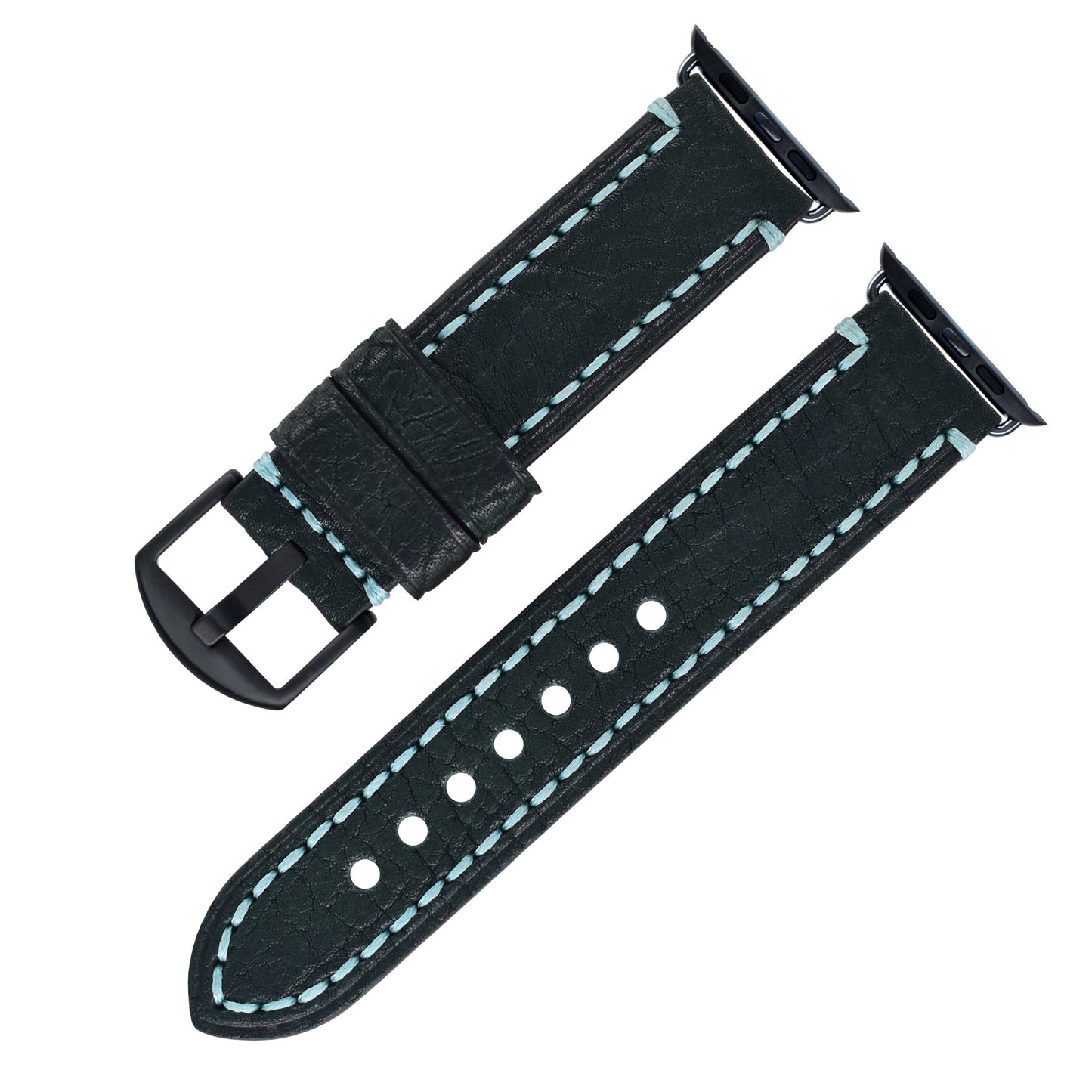 Casual Top Layer Cow Leather Watch Strap With Metal Buckles