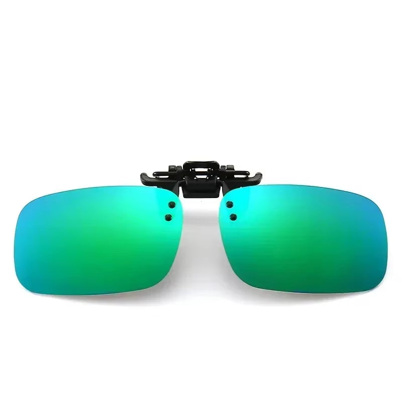 Polarized Night Vision Clip Sunglasses HD Driving Eyewear Free Shipping,W/ Case